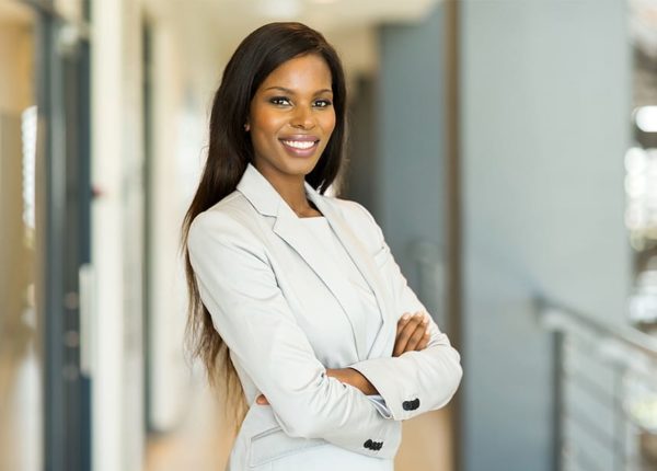 MBA in human resources female student smiling